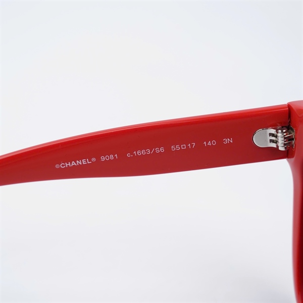 Kính Chanel đỏ đen CH9081 1663S6 (55-17-140) KG+