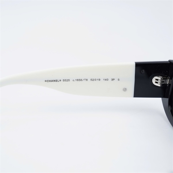 Kính Chanel đen gọng trắng CH5525 1656T8 (52-10-140) KG+