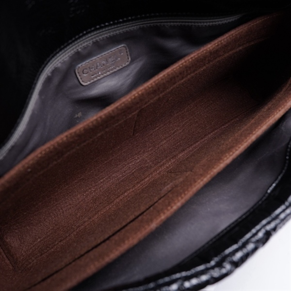 Túi Chanel Classic đen bóng vân hoa có lót form (11773211) sz37 KG+