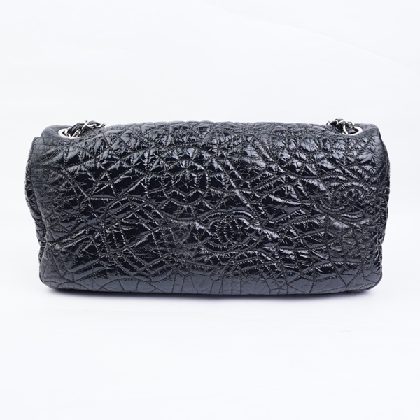 Túi Chanel Classic đen bóng vân hoa có lót form (11773211) sz37 KG+