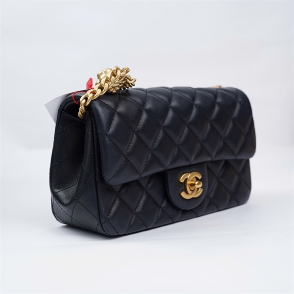 Túi Chanel Mini 8 đen (J23H7201) sz20 (A-T) KG+