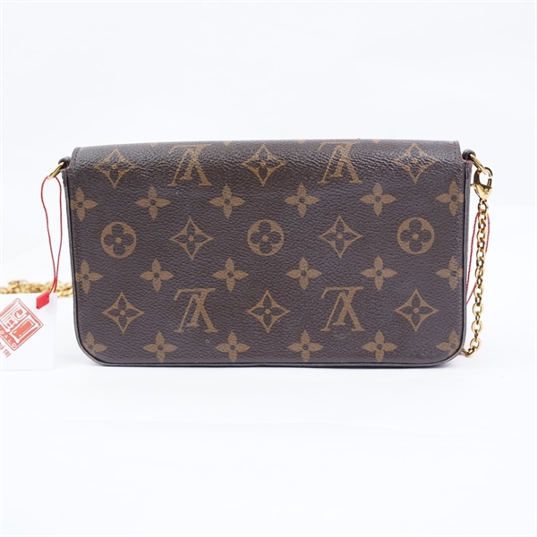 Túi LV đeo chéo hoa nâu in hình kềm 2 ví (TJ0157) (MV) KG+