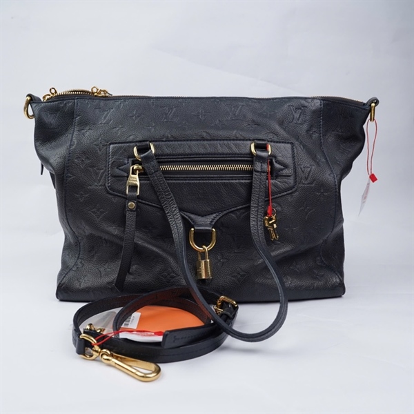 Túi LV Handle hoa đen da bê kèm ổ+ 2 chìa sz34 (BMC) KG+