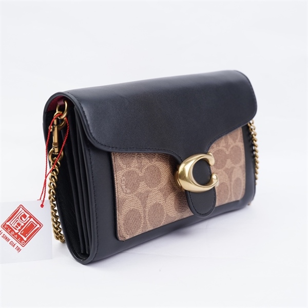 Túi Coach đeo chéo đen pha nâu (K2481-86094) sz20 KG+