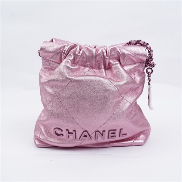 Túi Chanel Hobo hồng ánh kim (UX4714HE) sz19 (MV) KG+