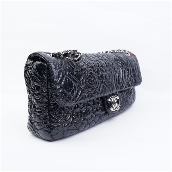 Túi Chanel Classic đen bóng vân hoa có lót form (11773211) sz37 KG+