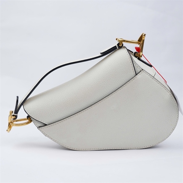 Túi Dior Saddle trắng (05-RU-0179) sz13 (miệng túi 17cm) (BMC) KG+