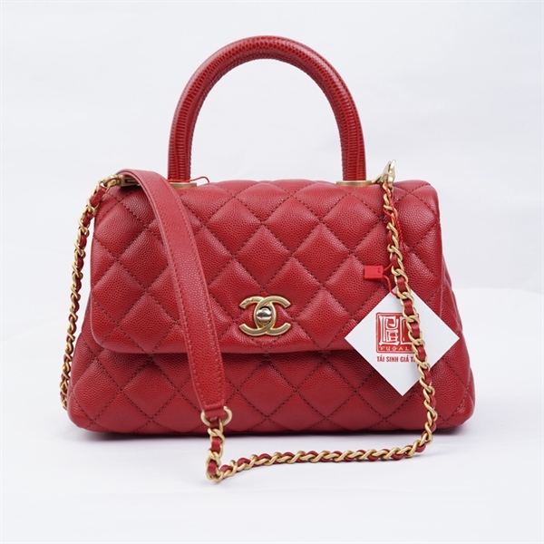 Túi Chanel Coco đỏ (28121774) sz23 (BMC) KG+