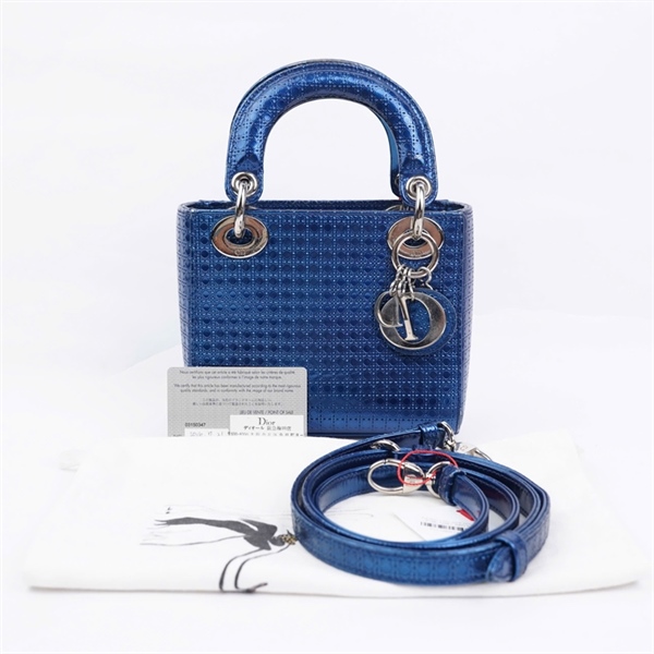 Túi Dior Lady xanh (17-BO-0136) szMini (MV) KG+