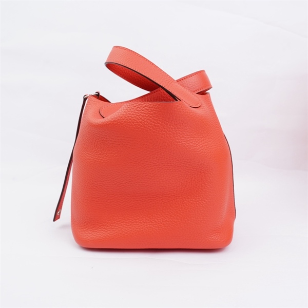 Túi Hermes Picotin cam kèm lót form 1 ổ+ 2 chìa sz19 (MV) KG+