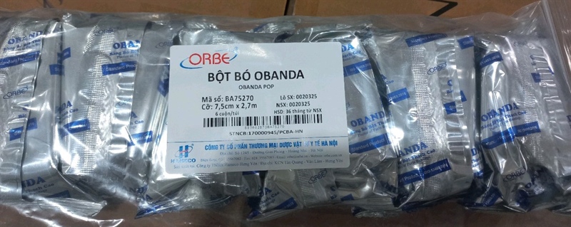 Bột bó OBANDA 7,5cm x 2,7m (Kiện 12Túi x 6cuộn) - VTYT Hà Nội