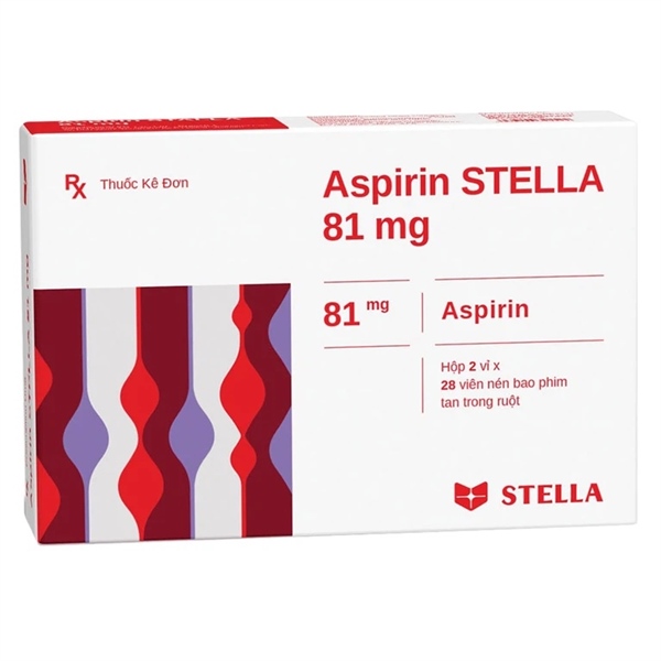 Thuốc Aspirin STELLA 81mg (H*2vỉ*28viên) - Stella