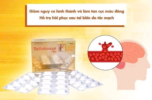 Nattokinase Plus Giảm nguy cơ hình thành và tan cục máu đông (Hộp 3 vỉ x 10 viên)