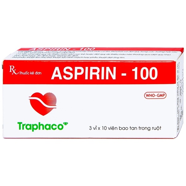 Thuốc Aspirin - 100 (H*3vỉ*10viên) - Traphaco