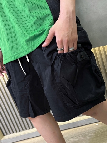 Sort Kaki QC- B001 lưng thun 2 túi - ĐEN