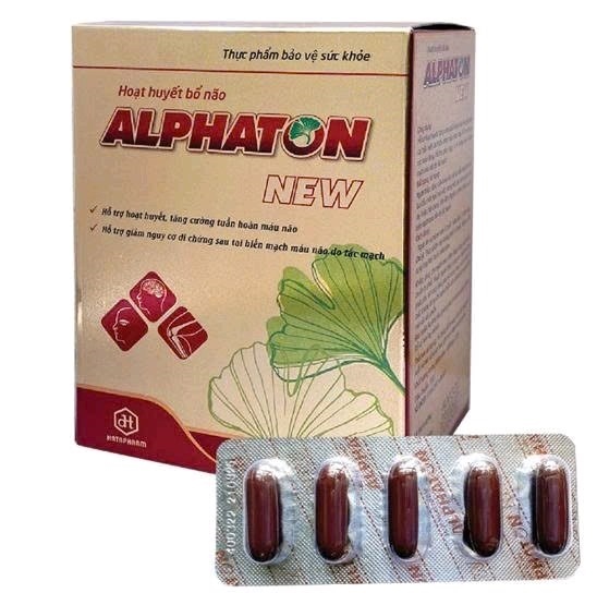Viên nang Alphaton new Hatapharm Hỗ trợ hoạt huyết, bổ não (Hộp*12vỉ*5viên)
