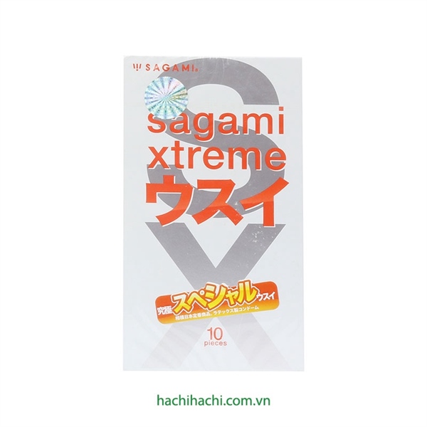 BCS Sagami love me gold superthin (Màu trắng - chữ cam) (H*10cái) - Japan