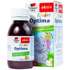 Kinder Optima syrup 100ml Mastertran Kích thích ăn ngon bổ sung vitamin và khoáng chất