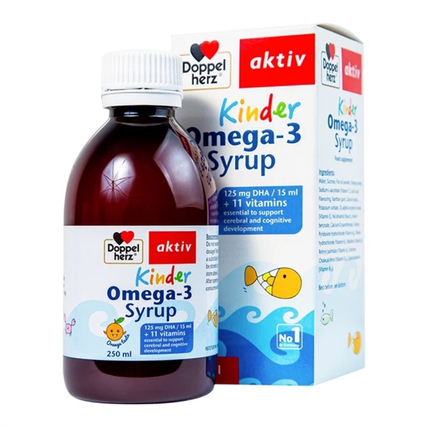Kinder Omega 3 syrup 250ml Mastertran Hỗ trợ phát triển não bộ (Lọ)