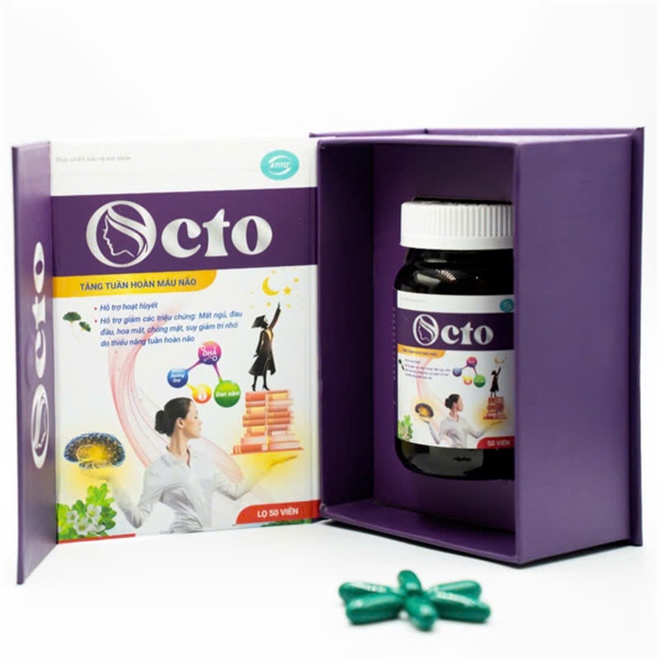 Viên nang mềm Octo Tradiphar Giúp tăng tuần hoàn máu não (Lọ 50 viên) 2