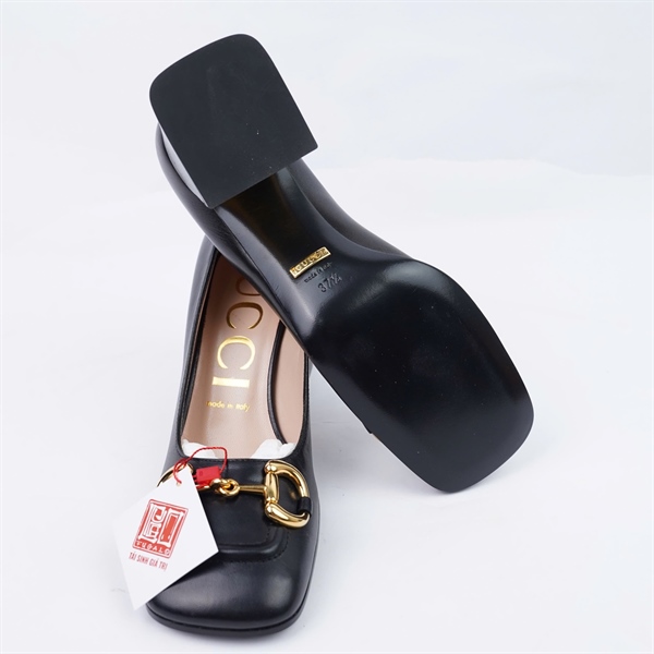 Giày GG đen cao 7p sz37.5 (BQ) KG+