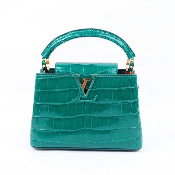 Túi LV Capu xanh lá da cá sấu sz20 (BMC) KG+