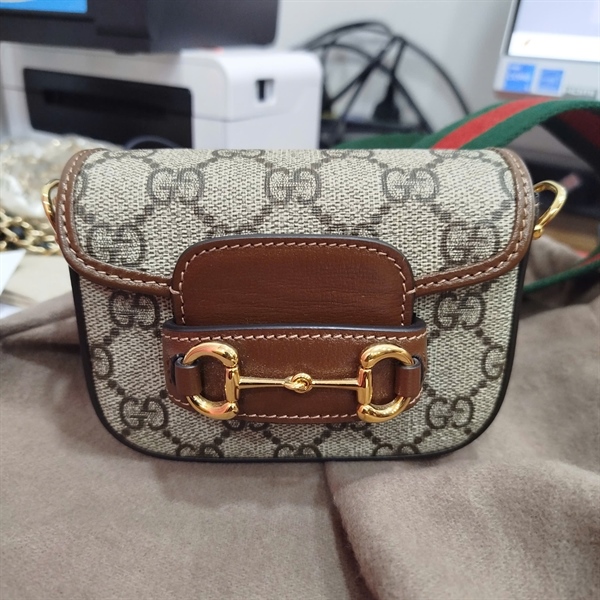 Túi GG 1955 mini xám 2 strap (699760-0146) sz12 (LU)+