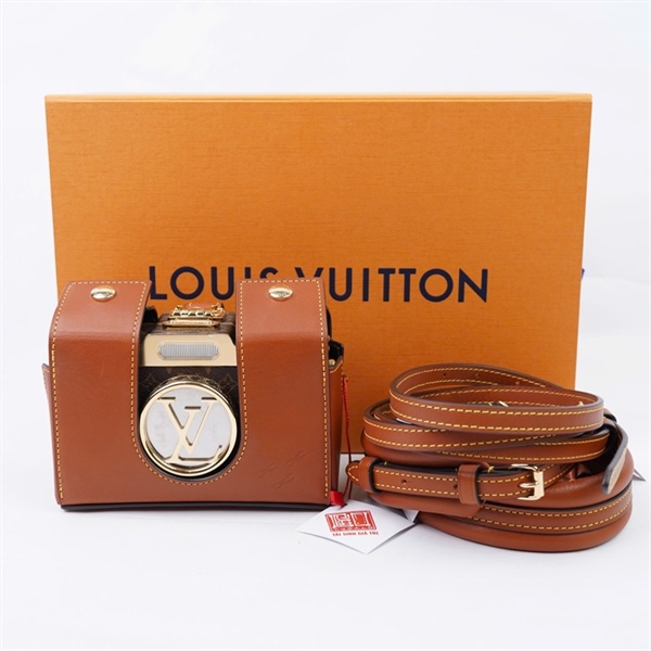 Túi LV Pic Trunk hoa nâu 2 strap kèm túi da sz14 (LU)+