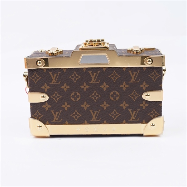 Túi LV Pic Trunk hoa nâu 2 strap kèm túi da sz14 (LU)+