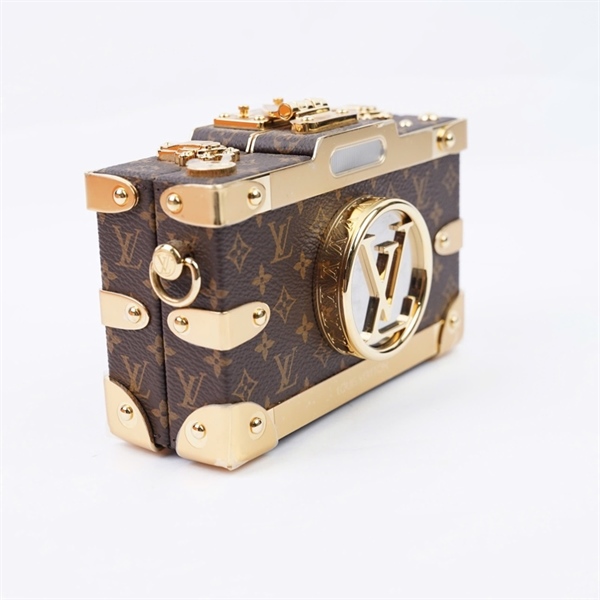 Túi LV Pic Trunk hoa nâu 2 strap kèm túi da sz14 (LU)+