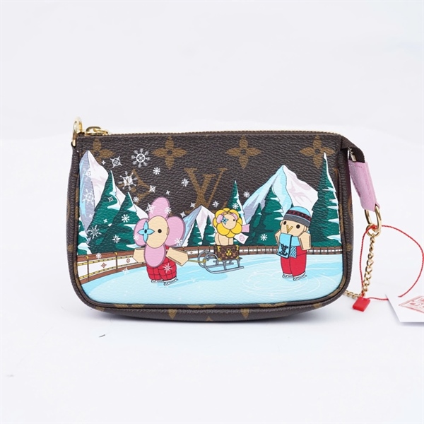 Túi LV hoa nâu họa tiết trượt tuyết (SF3293) sz14 (LU)+