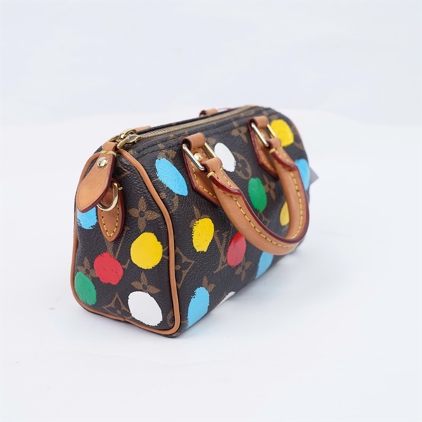 Túi LV Speedy hoa nâu chấm bi sz16 (LU)+