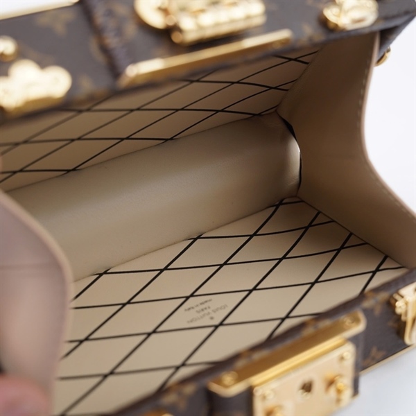 Túi LV Pic Trunk hoa nâu 2 strap kèm túi da sz14 (LU)+