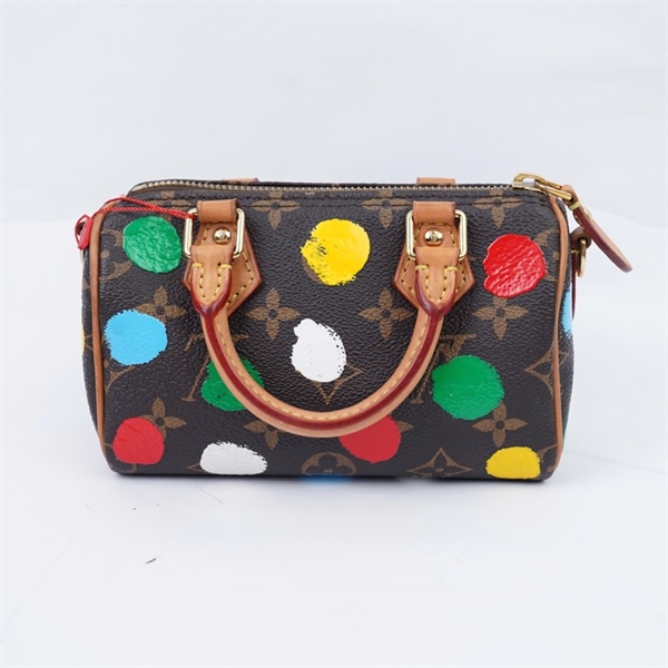 Túi LV Speedy hoa nâu chấm bi sz16 (LU)+