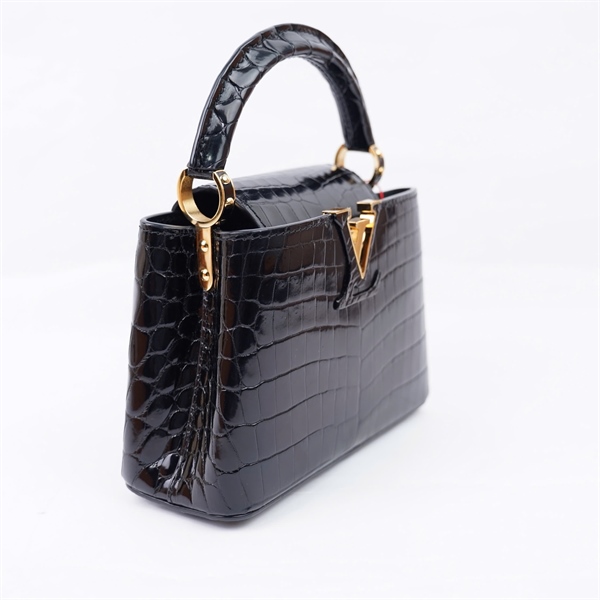 Túi LV Capu đen cá sấu sz20 (BMC) KG+