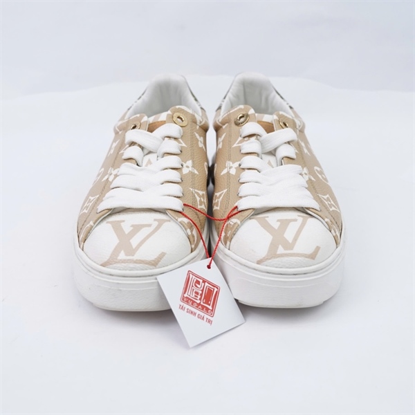 Giày LV nâu hoa trắng sz37 (BQ) KG+