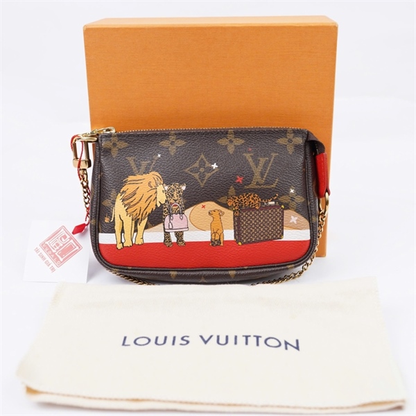 Túi LV hoa nâu in hình sư tử (SF4178) sz14 (LU)+