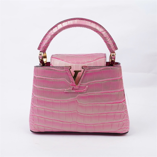Túi LV Capu hồng da cá sấu sz20 (BMC) KG+