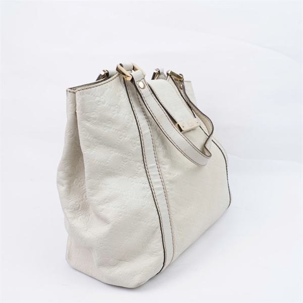 Túi GG Tote trắng (211936-002122) sz33 (LU)+