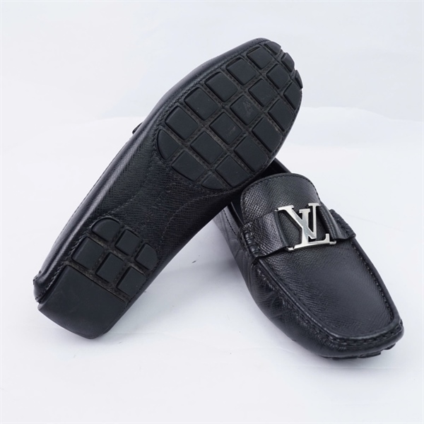 Giày LV đen logo bạc sz7 (UK) (BQ) KG+