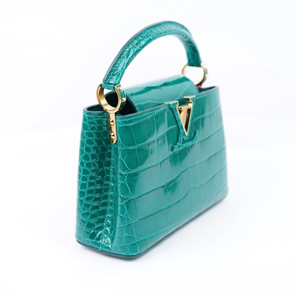 Túi LV Capu xanh lá da cá sấu sz20 (BMC) KG+