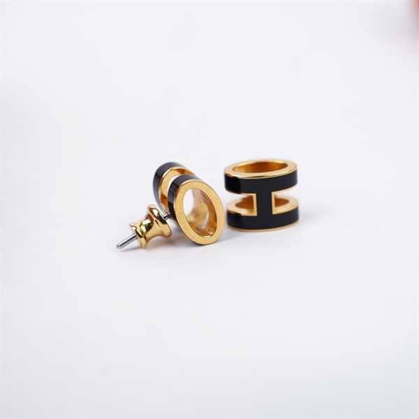 Bông tai Hermes đen +