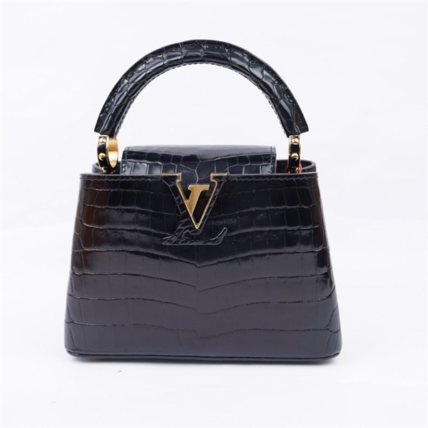 Túi LV Capu đen cá sấu sz20 (BMC) KG+
