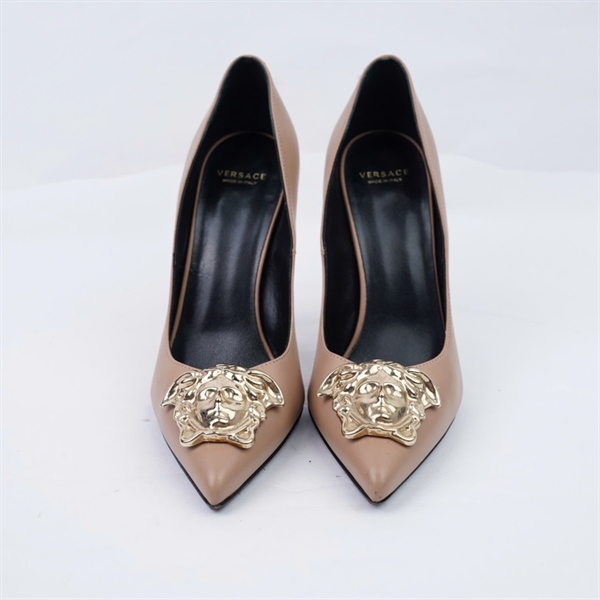 Giày Versace nâu cao 11p sz36 (BQ) KG+