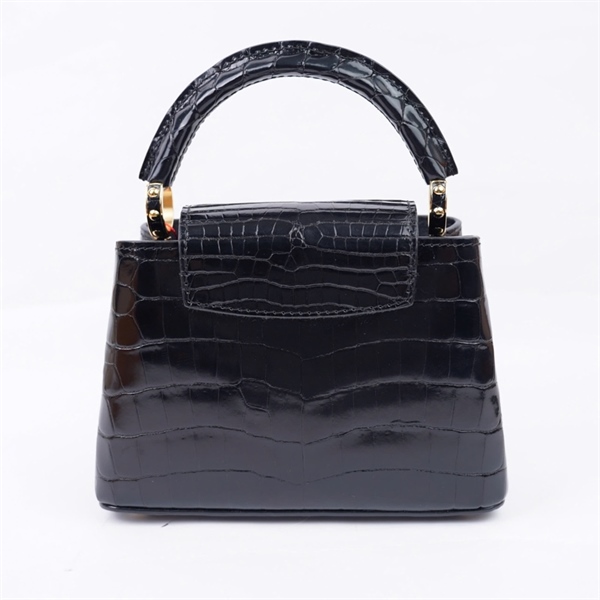 Túi LV Capu đen cá sấu sz20 (BMC) KG+