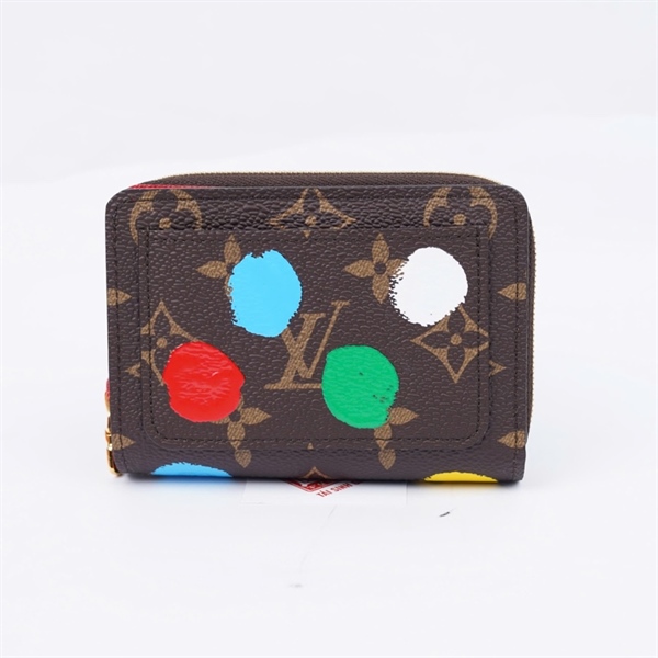 Ví LV hoa nâu gập 2 chấm bi (LU)+