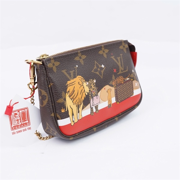Túi LV hoa nâu in hình sư tử (SF4178) sz14 (LU)+