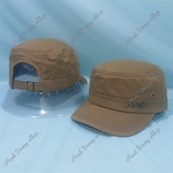 Nón lính mũ lưỡi trai đầu bằng Jeep có khóa tăng giảm size phía sau