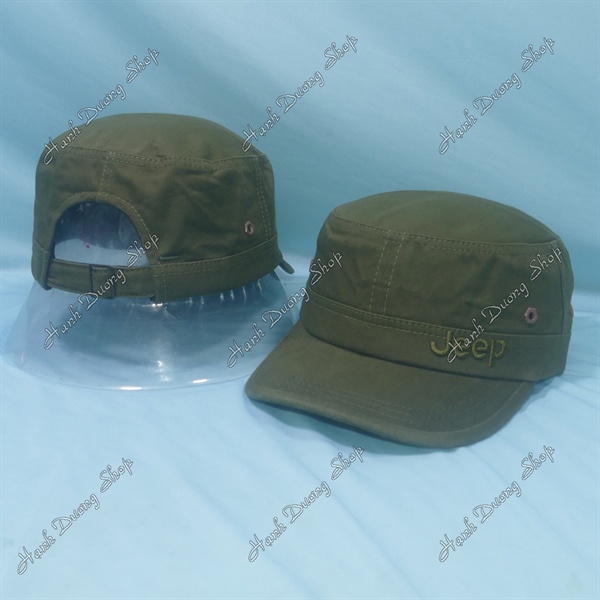 Nón lính mũ lưỡi trai đầu bằng Jeep có khóa tăng giảm size phía sau