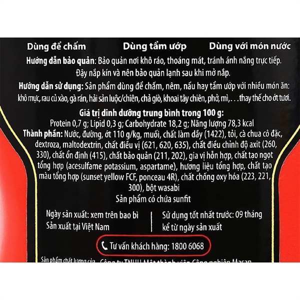 Tương ớt Chinsu 500g